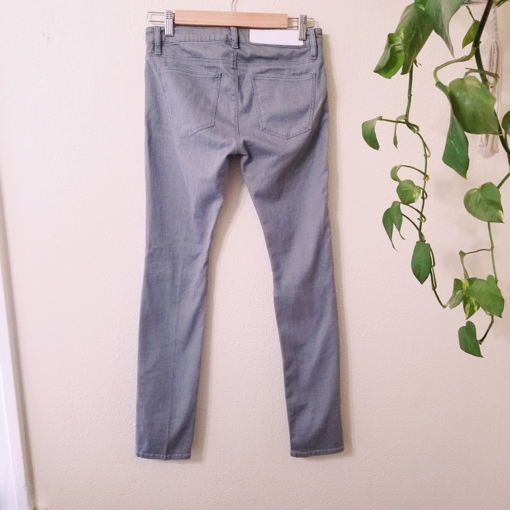 Distressed Gray Moto Skinny Legging Jeans - Picture 6 of 8
